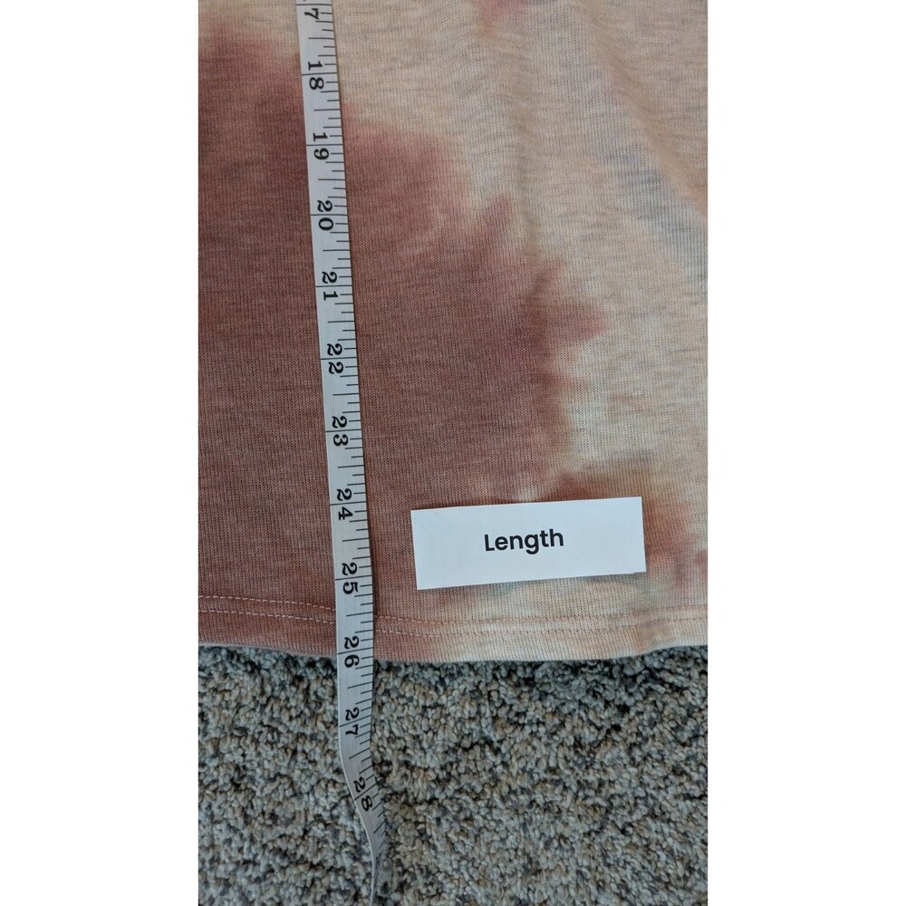Phil Love Pink SZ M Tie-Dye Drop Shoulder Sweatshirt Comfy Oversized Boho Lounge - Picture 12 of 14
